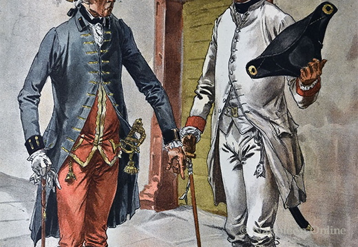 Ärzte und Invaliden 1785-1789 - Regimentsarzt und Invalide