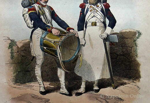 Infanterie - Trommler der Linieninfanterie und Sappeur der Gardegrenadiere zu Fuß 1810