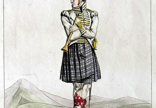 England - Musiker der Schottischen Infanterie