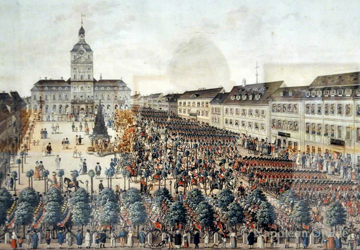 Bayerische Parade auf dem Paradeplatz in Mannheim