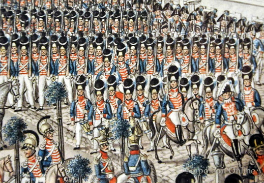 Parade bayerische Truppen in Mannheim 1815 - Detailausschnitt 6