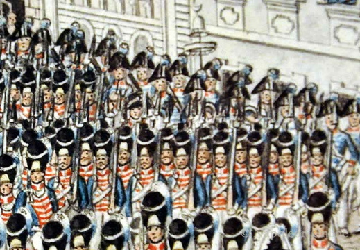 Parade bayerische Truppen in Mannheim 1815 - Detailausschnitt 8