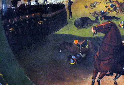 Tod des Herzogs von Braunschweig auf dem Schlachtfeld von Quatre Bras (linker Ausschnitt)