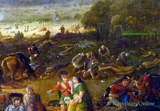 tag nach der Schlacht von Waterloo - Detail rechter Hintergrund