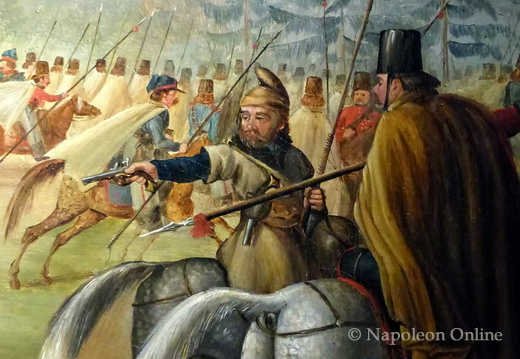 Gefecht der französischen 5. Jäger zu Pferd mit russischen Kosaken (rechte Gruppe)