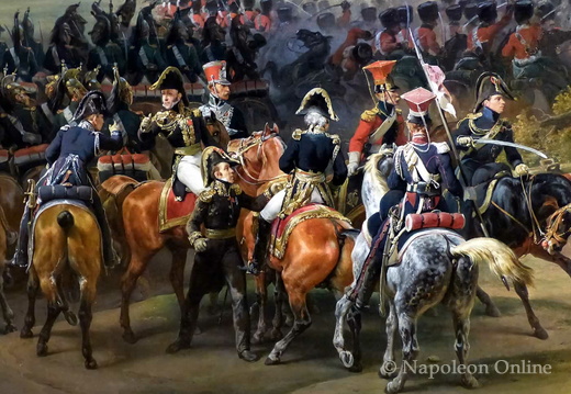 Schlacht von Hanau am 30.10.1813, Gemälde von Emile-Jean-Horace Vernet (Ausschnitt vorne links)