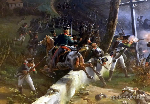 Schlacht von Montmirail am 11.2.1814, Gemälde von Emile-Jean-Horace Vernet (Ausschnitt vorne links)