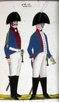 Dragoner und Offizier des Regiments Rouquette 1806
