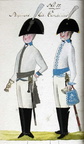 Offizier und Kürassier vom Regiment Leib-Carabinier 1806