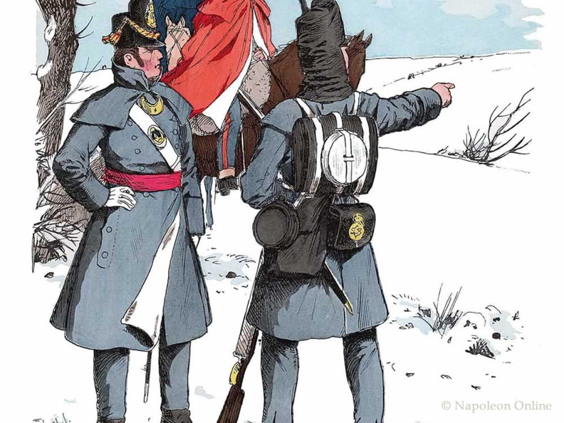England - Infanterie und Kavallerie in Winteruniform 1814
