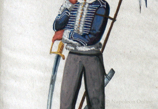 Russland - Husar, wahrscheinlich vom Regiment Pawlograd am 7.2.1814