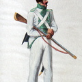 Sachsen - Infanterie, Soldat vom 2. oder 3. provisorischen Infanterie-Regiment am 4.3.1814