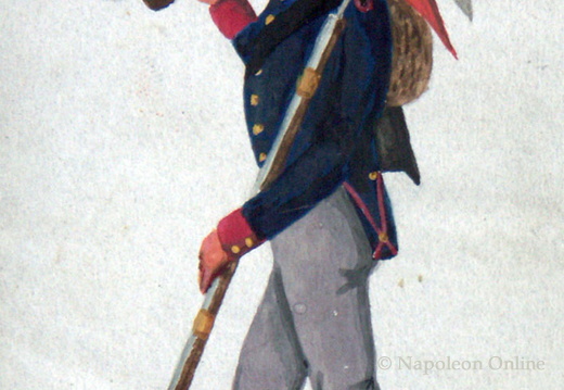 Sachsen - Banner der Freiwilligen Sachsen, Infanterist am 14.5.1814