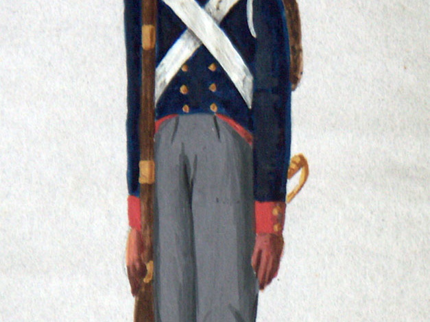 Preußen - Infanterie, Musketier vom 1. Pommerschen Infanterie-Regiment am 12.5.1814