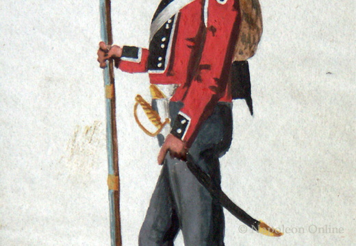 Dänemark, Infanterie, Soldat vom Regiment Holstein am 13.4.1814