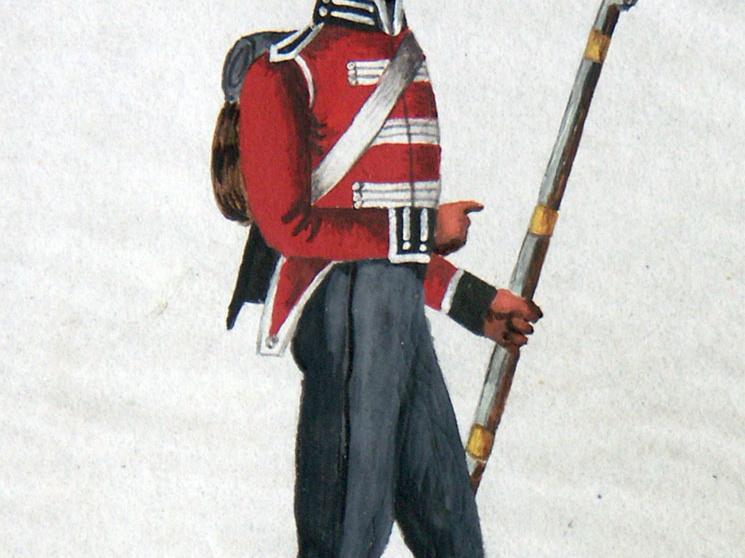 Hannover - Infanterie, Soldat eines Feld- oder Landwehr-Bataillons am 2.4.1814