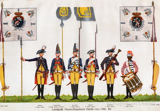 Hessen-Kassel: Garde-Regimenter 1760 bis 1785