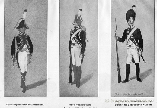 Hessen-Kassel: Regimenter Garde und Garde-Grenadiere 1813-1814