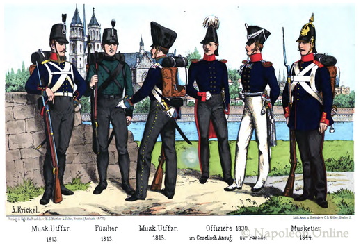 Preussen: 26. Infanterie-Regiment mit Stammtruppen (Elb-Infanterie, Ausländer-Bataillone) 1813 bis 1844