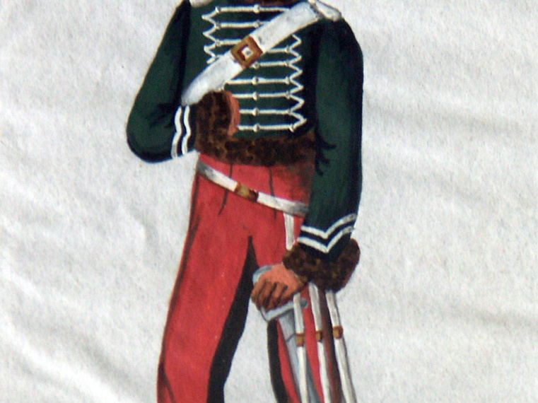 Frankreich - Husar vom 8. Regiment am 8.6.1814