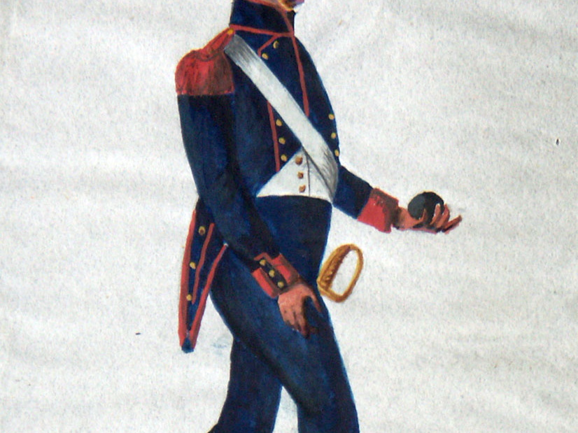 Frankreich - Artillerie, Kanonier vermutlich der berittenen Artillerie am 8.6.1814
