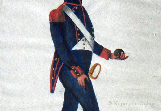 Frankreich - Artillerie, Kanonier vermutlich der berittenen Artillerie am 8.6.1814