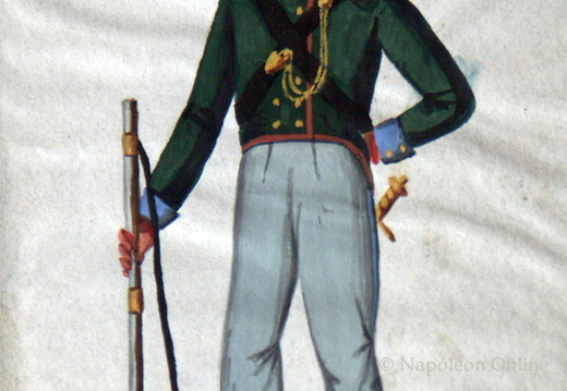 Preußen - Landwehr, Freiwilliger Jäger des 1. Elb-Landwehr-Infanterie-Regiments am 12.6.1814
