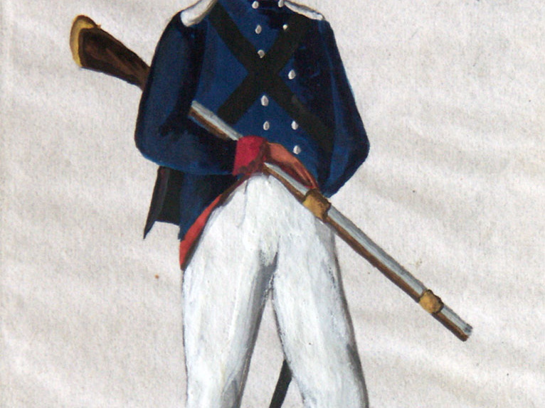 Preußen - Infanterie, Füsilier vom 1. Westpreußischen Infanterie-Regiment am 15.8.1814