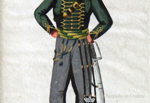 Mecklenburg-Strelitz - Freiwilliger Jäger vom Husaren-Regiment am 15.8.1814