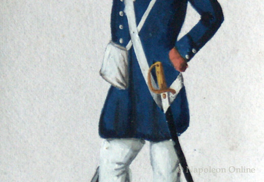 Preußen - Landwehr, Soldat vom 5. Westfälischen Landwehr-Infanterie-Regiment am 21.7.1815