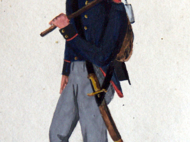Preußen - Pioniere, Mineur vom Mansfeld´schen Pionier-Bataillon am 24.11.1815