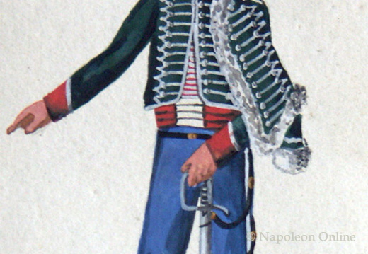 Preußen - Husar vom 11. (2. Westfälischen) Husaren-Regiment am 10.8.1817