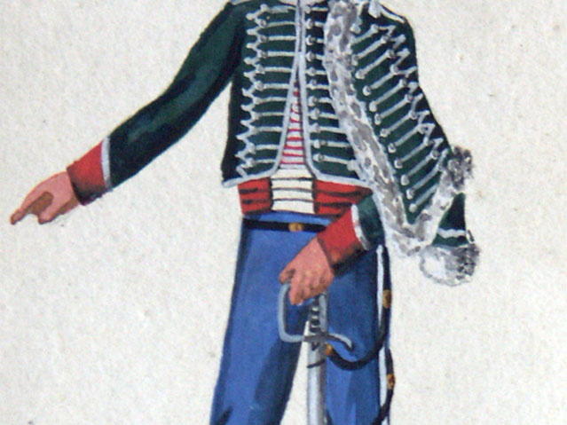 Preußen - Husar vom 11. (2. Westfälischen) Husaren-Regiment am 10.8.1817