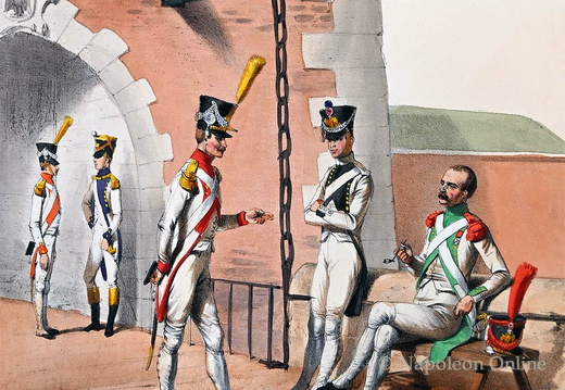 Linieninfanterie 1806 in weißer Uniform