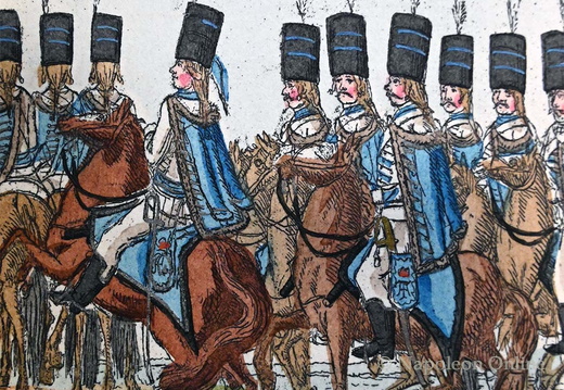 Husaren-Regiment in Parade