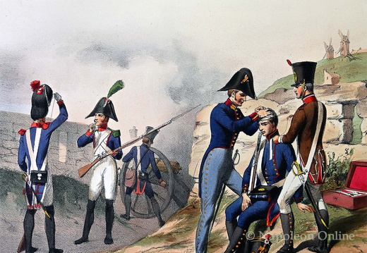 Nationalgarde von Paris, Sanitätswesen und Militärschulen 1814