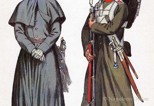 Linieninfanterie - Regiment Butyr, Kompanieoffizier und Musketier