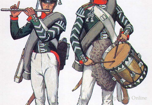 Linieninfanterie - Regiment Orlow, Pfeifer und Kompanie-Trommler