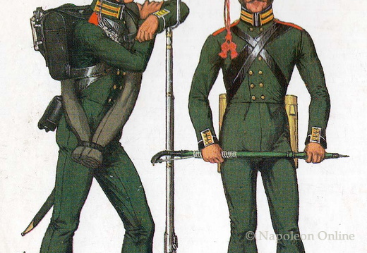 Jäger zu Fuß und Artillerie - Leibgarde-Jäger-Regiment, Soldat, und Garde-Fußartillerie, Kanonier