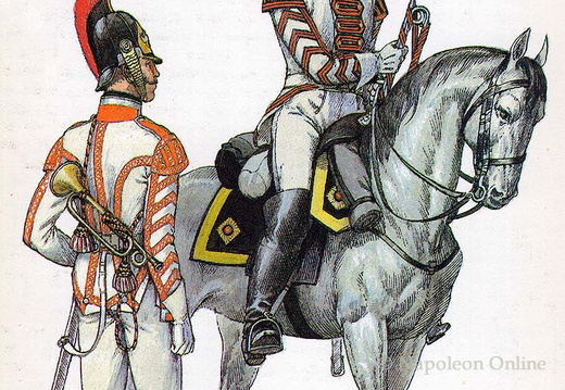 Kürassiere - Regiment Jekaterinoslaw, Stabstrompeter, und Regiment des Kriegsordens, Trompeter