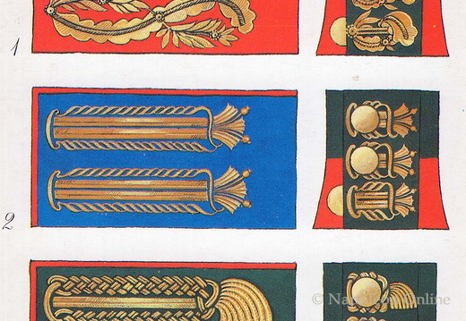 Linieninfanterie - Garde-Regimenter, Abzeichen der Offiziere