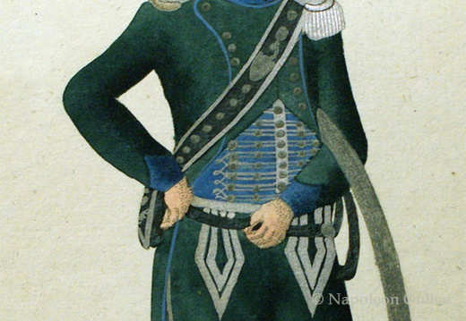 Frankreich - Jäger zu Pferd, Offizier der Elitekompanie im 16. Regiment