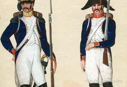 Frankreich - Linieninfanterie, 8. Regiment, Voltigeur und Füsilier