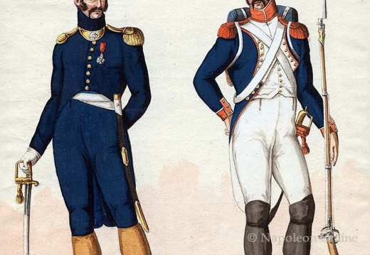 Frankreich - Linieninfanterie, 85. Regiment, Offizier und Soldat der Grenadiere