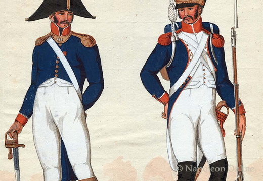 Frankreich - Linieninfanterie, 95. Regiment, Offizier und Soldat der Grenadiere