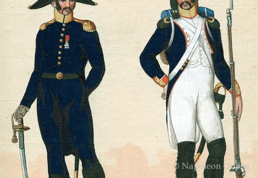 Frankreich - Linieninfanterie, 96. Regiment, Offizier und Soldat der Voltigeure