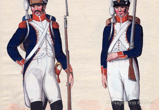 Frankreich - Linieninfanterie, 96. Regiment, Grenadier und Füsilier