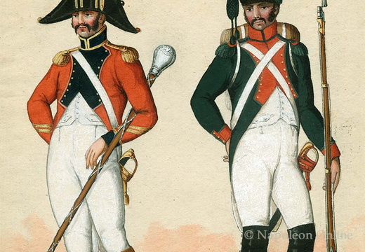 Frankreich - Garde von Paris, Tambour-Major des 2. und Jäger des 1. Regiments