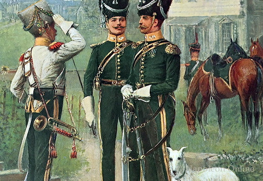 Jäger zu Pferd - 5. Regiment der Kavallerie, Trompeter und Offiziere