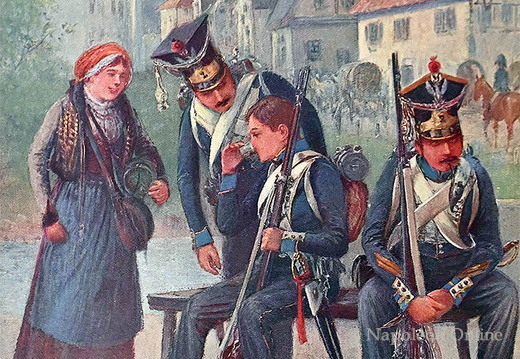 Infanterie - 2. Regiment, Soldaten und Marketenderin